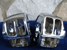 CHROME HANDLEBAR SWITCH HOUSINGS FOR HARLEY FAT BOY 2007-10
