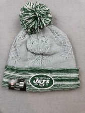 NWT New Era Women's Snow Crown New York Jets Beanie Hat Cuffed Knit Gray