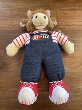 Vintage Bi-Lo Grocery Store Bull Mascot Plush Advertising 22” Made in USA Tags