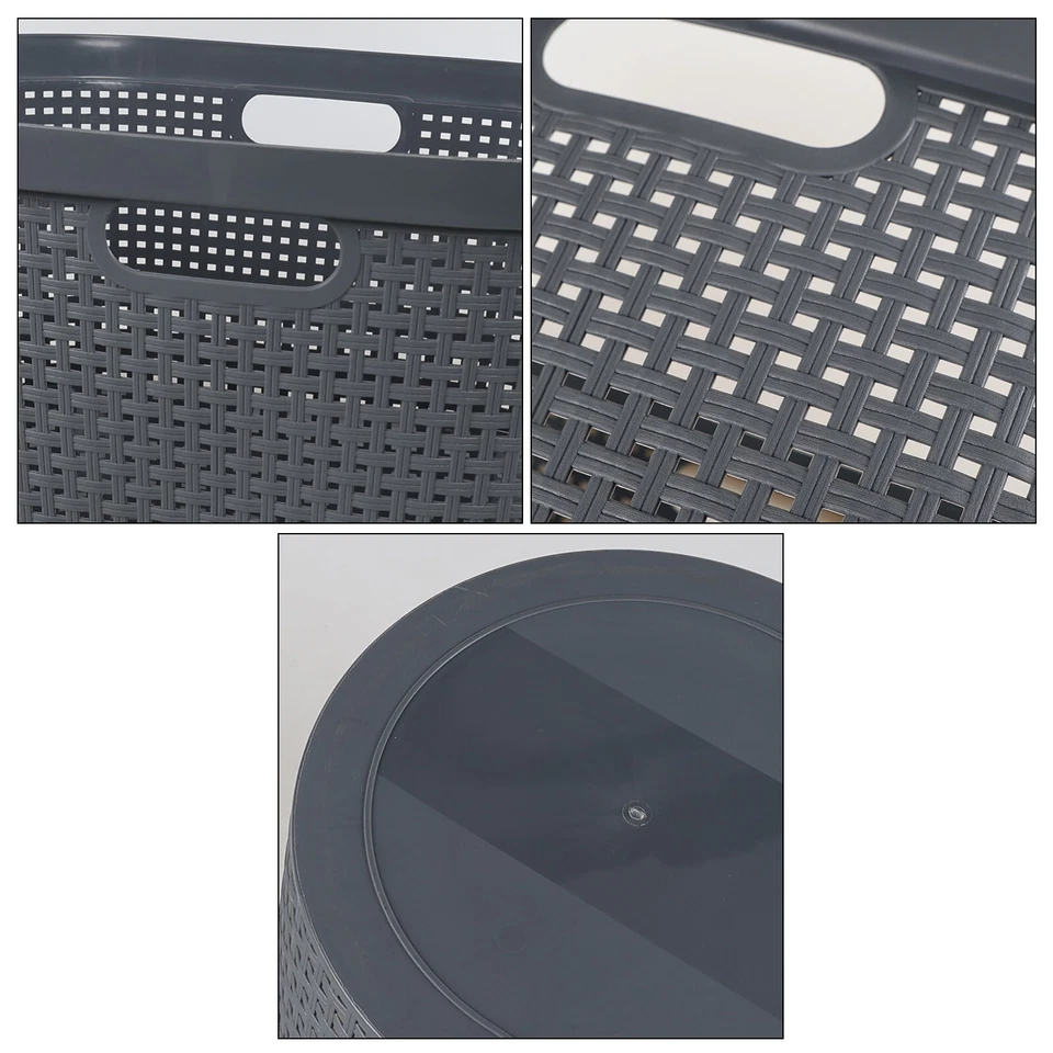 Cand 4 Pack Laundry Basket with Cutout Handles, 40 L Plastic Hampers for Laundry - Image 4 of 4