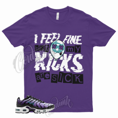 SICK T Shirt to for Air Max Plus Black Grape Fierce Purple Aurora