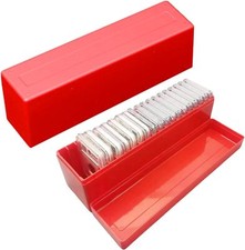 2Pack Storage Box Plastic Case for 20 Certified PCGS NGC Slabs Coin Holders RED