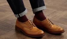 MADE IN UK - TRICKERS -  9.5 US (8.5 UK) BOURTON ACORN ANTIQUE