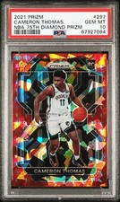 Cameron Thomas 2021 Panini Prizm NBA 75th Anniversary Diamond Prizm /75 RC Nets