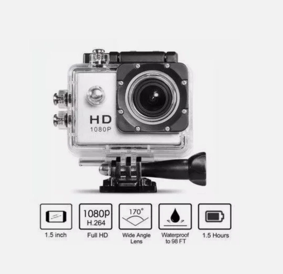 TELECAMERA GO PRO 4K SPORT WIFI ACTION ULTRA HD 16MP VIDEOCAMERA SUBACQUEA 170° - Immagine 3 di 4