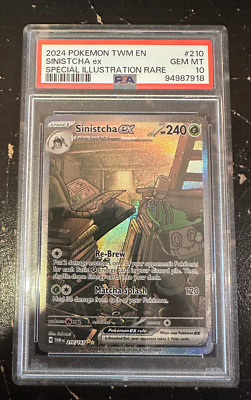 Pokemon TCG Sinistcha EX 210 Twilight Masquerade SIR SVP Low POP PSA 10 Gem Min | eBay Pokemon TCG Sinistcha EX 210 Twilight Masquerade SIR SVP Low POP PSA 10 Gem Min | eBay