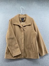 Rafaella Women  s Beige Wool Blend Lined Blazer Jacket in Size 10