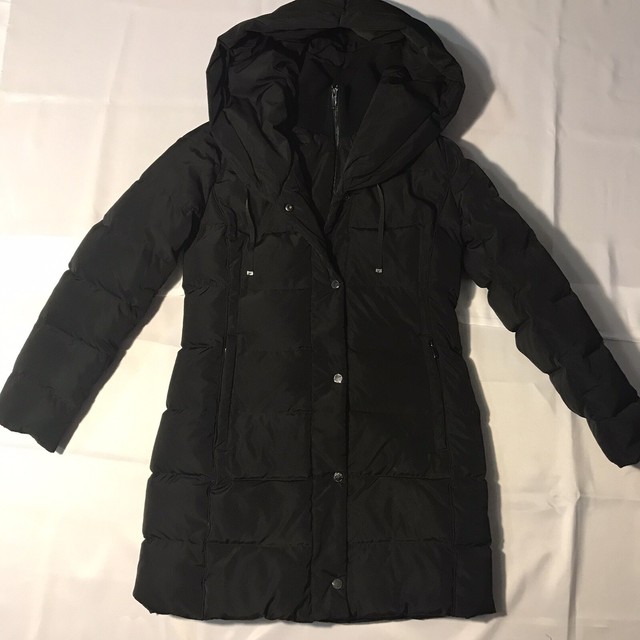 dkny long down coat