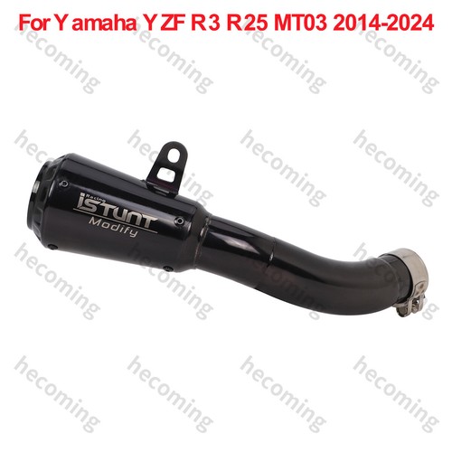 Exhaust Muffler Modified Slip On Link Pipe For Yamaha YZF R3 R25 MT03 ...