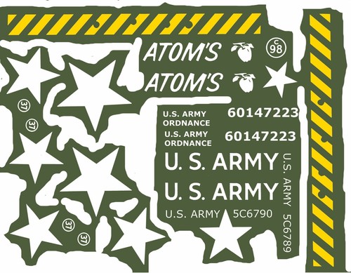 REPRO DECALS: LONG TOM TWIN 40 SKYSWEEPER ATOMIC CANNON LITTLE JOHN -OTHERS - 第 10/12 張圖片