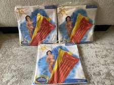 Lot Of 3 2008 NOS Intex The Wet Set Inflatable Pool Float 72" X 27" Red  Yellow
