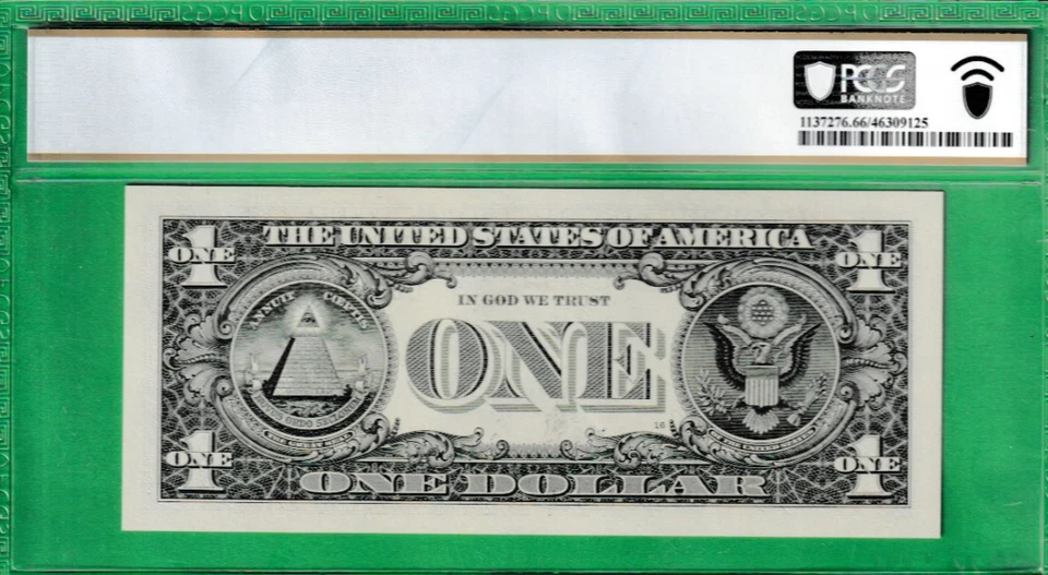 $1  Federal Reserve note LUCKY 8's  Serial Numbers  ** 80188888 ** PCGS 66 - Image 3 of 3