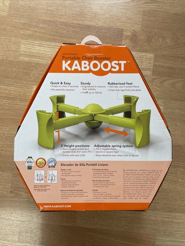 Kaboost Booster Seat For Dining Table Green Goes Under The Chair Portable