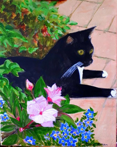 'Maisie' Reproduced on Canvas from the original by Diana Moran The Green Goddess - Picture 1 of 2
