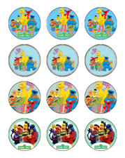 Sesame Street Cupcake Toppers Edible Icing Birthday Cake Decorations (12)