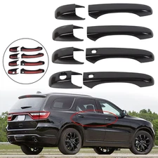 Glossy Black Door Handle Cover Set For Jeep Grand Cherokee/Dodge Durango 2011+