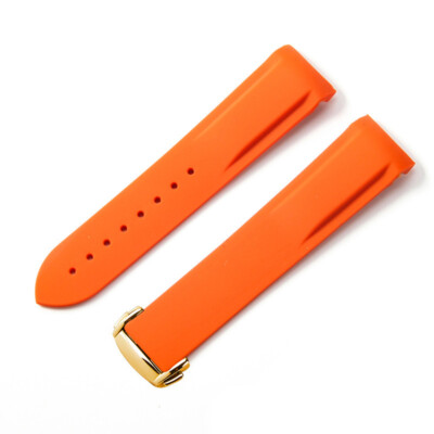 High Quality Curved Silicone Rubber Watch Band Strap for Omega New Seamaster 300