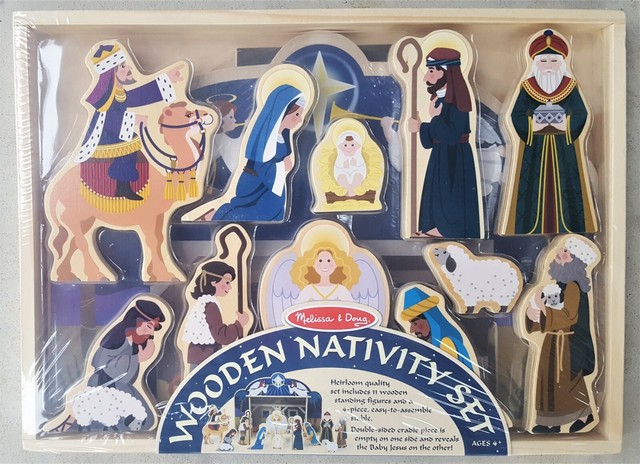 melissa and doug wooden nativity set