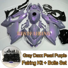 Chameleon Gray Dazz Pearl Purple Fairing +TANK For Kawasaki Ninja 400 2018-2023