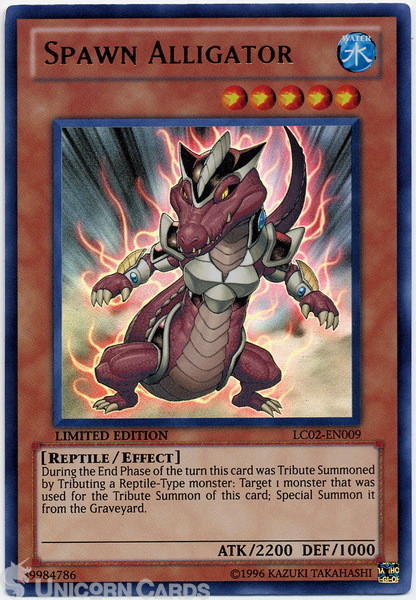 LC02-EN009 Spawn Alligator Ultra Rare Limited Edition Mint Yu-Gi-Oh! Card