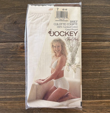 Vtg Jockey For Her Brief Culotte Underwear Sealed Size 7 L 1990 White Style 1500