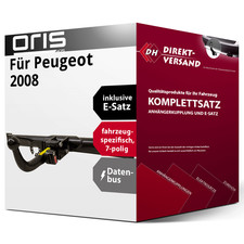 Für Peugeot 2008 I CU (Oris) Anhängerkupplung abnehmbar + E-Satz 7pol spezifisch