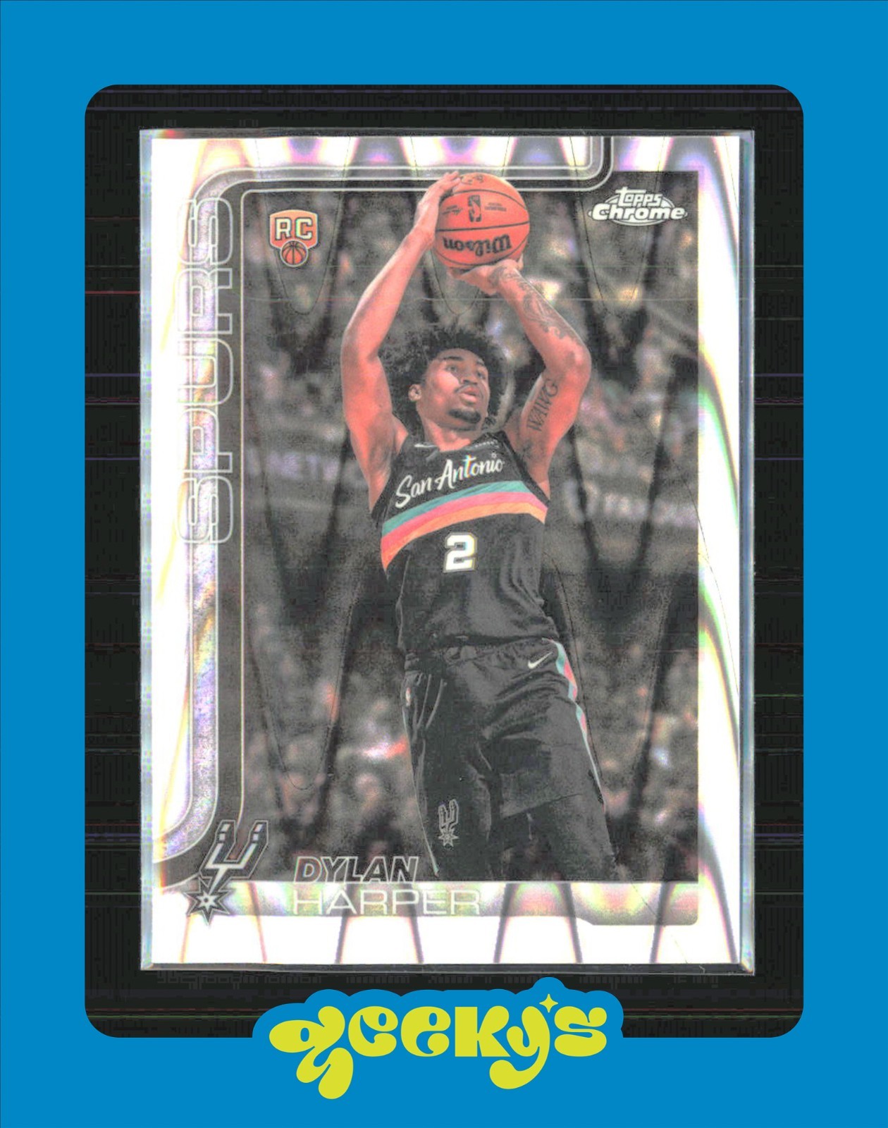 Topps Chrome Basketball 2025-26 Dylan Harper San Antonio Spurs RC #152 /RayWave