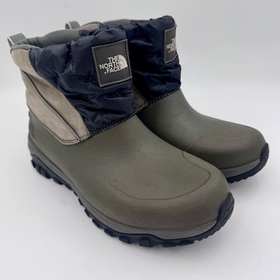 The North Face Yukiona Ankle ThermoBall Waterproof Boots Olive Green Womens 10