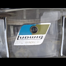 Vintage Ludwig Clear Shell Vistalite Snare Drum with Case 