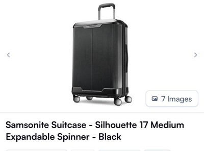 Samsonite Silhouette 17 Blue Hardside Med Expandable Travel Luggage $295 Retail