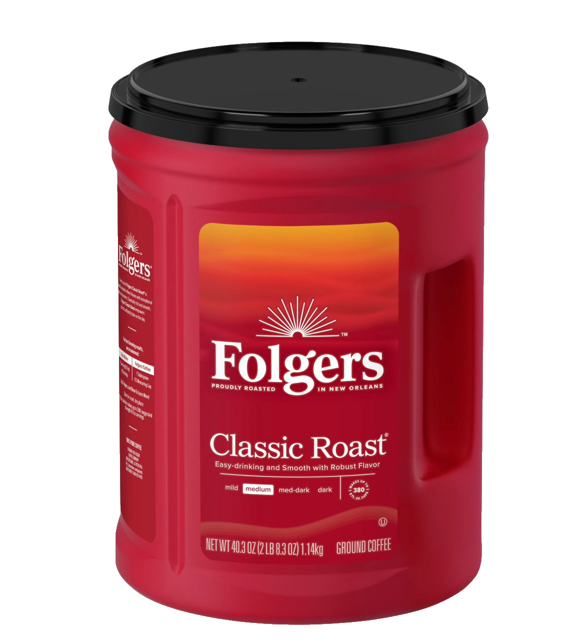 Folgers Classic Roast Ground Coffee 40.3 oz Medium Roast Canister
