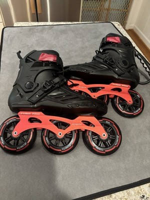 JEUWITH Black Red Inline 110mm 3-Wheel Urban Speed Skates Men s Size 10-10.5 UEC