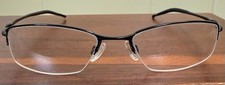 Oakley Black Metal Half Rim Eyeglasses