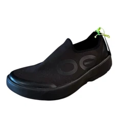 Oofos Mens OOmg eeZee Low Shoe Black Size 10 New Comfy Recovery