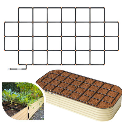 Garden Grid Watering System, 4X8 Cornerless | Garden Irrigation System for Garde