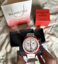 OMEGA X SWATCH Mission to Mars 42mm Cassa Rossa in Bioceramic Cinturino...