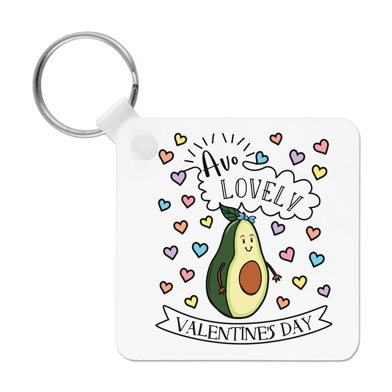 Avo Lovely Valentine's Day Keyring Key Chain - Funny Avocado Girlfriend