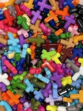  453 50pcs 16mmx12mm CROSS - Mix Color Shiny Acrylic BEADS
