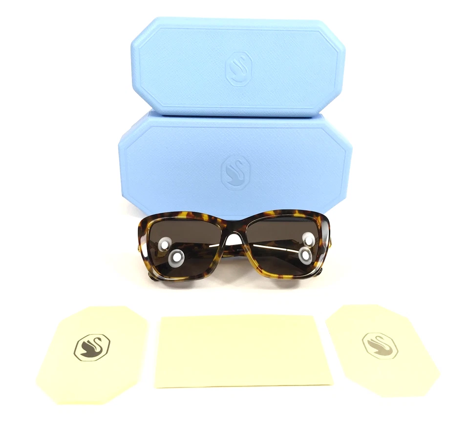 Gafas de sol Swarovski SK6018F 104073 Tortoise Alt Fit marcos con lentes marrón oscuro Foto 2 de 4