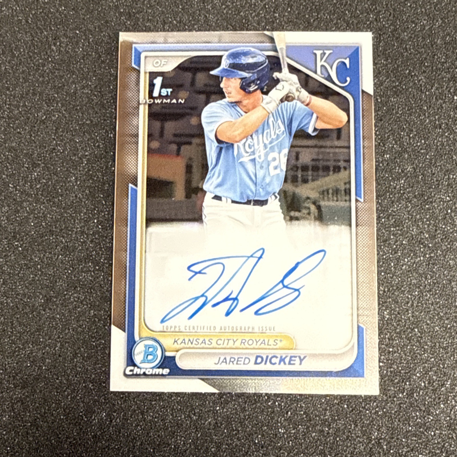 2024 Bowman Chrome Prospects 1st Jared Dickey Auto #CPA-JDI Royals Rookie RC