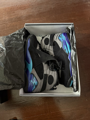 Jordan Air Jordan 8 Retro Aqua 2025 High Top Nubuck Sneaker 305381-006