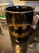 Black Gold Batman Coffee Cup Vintage Rare