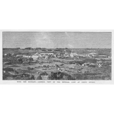 RUSSO TURKISH WAR The Imperial Russian Camp at Gorny Studen - Antique Print 1877