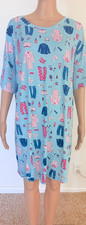 Secret Treasures Pajamas Women's Size Large-XLarge Blue Nightgown Sleepshirt