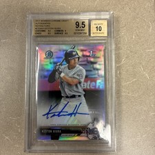 2017 Bowman Chrome Draft Pick Auto Keston Hiura #CDA-KH Refractor 9.5/10