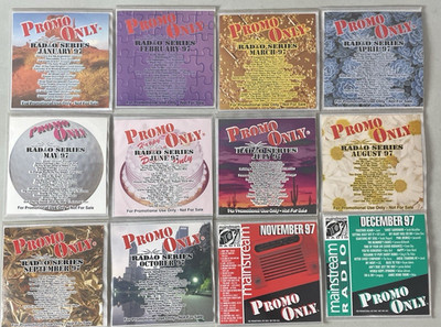 Promo Only Mainstream Radio Series 1997 Complete Lot of 12 Months Entire Year