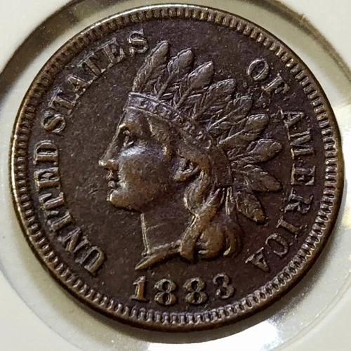 1883 Indian Head Cent - XF - Minor Discoloration - Bold Liberty, Sharp Details!