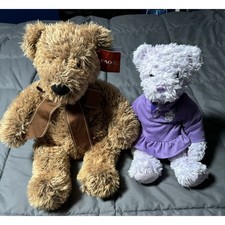 Two FAO Plush Bears: Schwartz 2015 Plush Teddy Bear 18"  Light Purple Toyz R Us