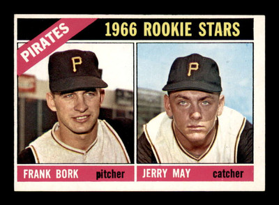 1966 Topps #123 Frank Bork/Jerry May Rookie Stars EXMT/EXMT+ X3259247