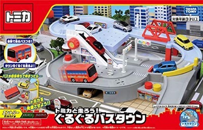 Takara Tomy Tomica World Let's Run with Tomica! Round Bus Town Japan Import
